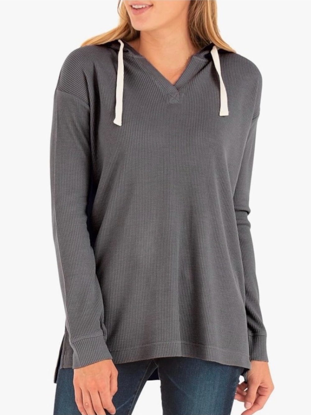 NWT Free Fly Grey Bamboo Waffle Hoodie Size S Athleisure Gorpcore Athletic